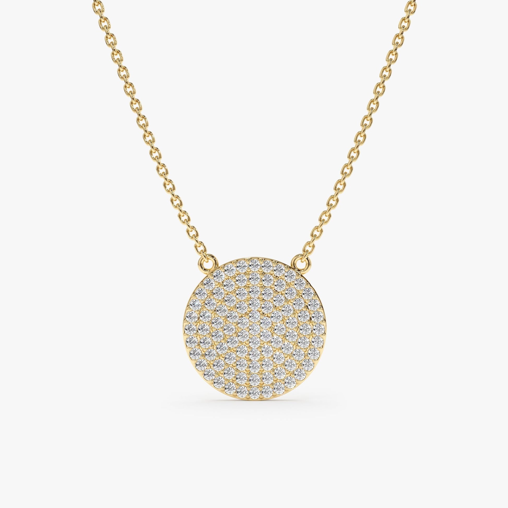 1.0 CT Round Bezel Solitaire Lab Grown Diamond Necklace