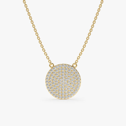 1.0 CT Round Bezel Solitaire Lab Grown Diamond Necklace