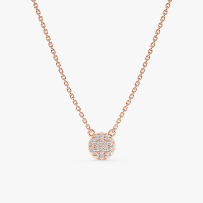 1.0 CT Round Bezel Solitaire Lab Grown Diamond Necklace