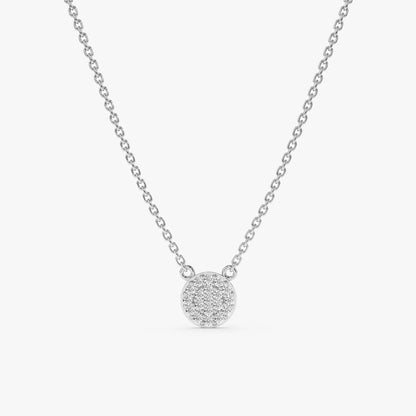 1.0 CT Round Bezel Solitaire Lab Grown Diamond Necklace