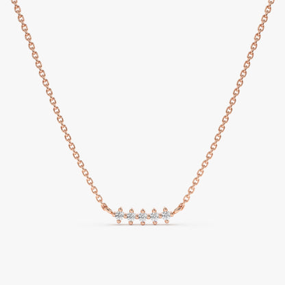 1.0 CT Round Bezel Solitaire Lab Grown Diamond Necklace