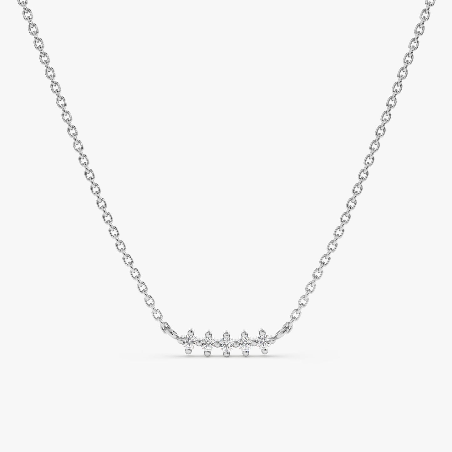 1.0 CT Round Bezel Solitaire Lab Grown Diamond Necklace