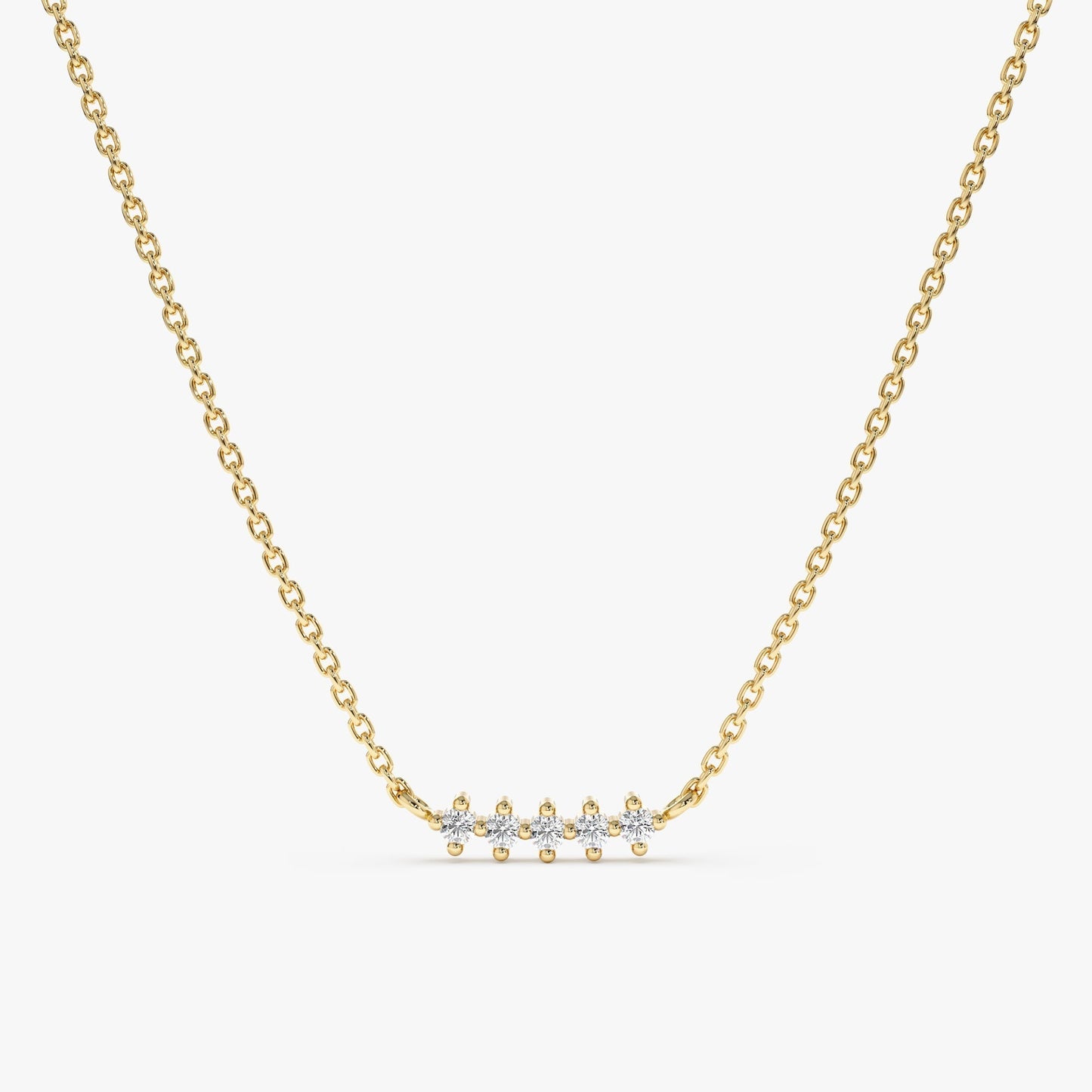 1.0 CT Round Bezel Solitaire Lab Grown Diamond Necklace