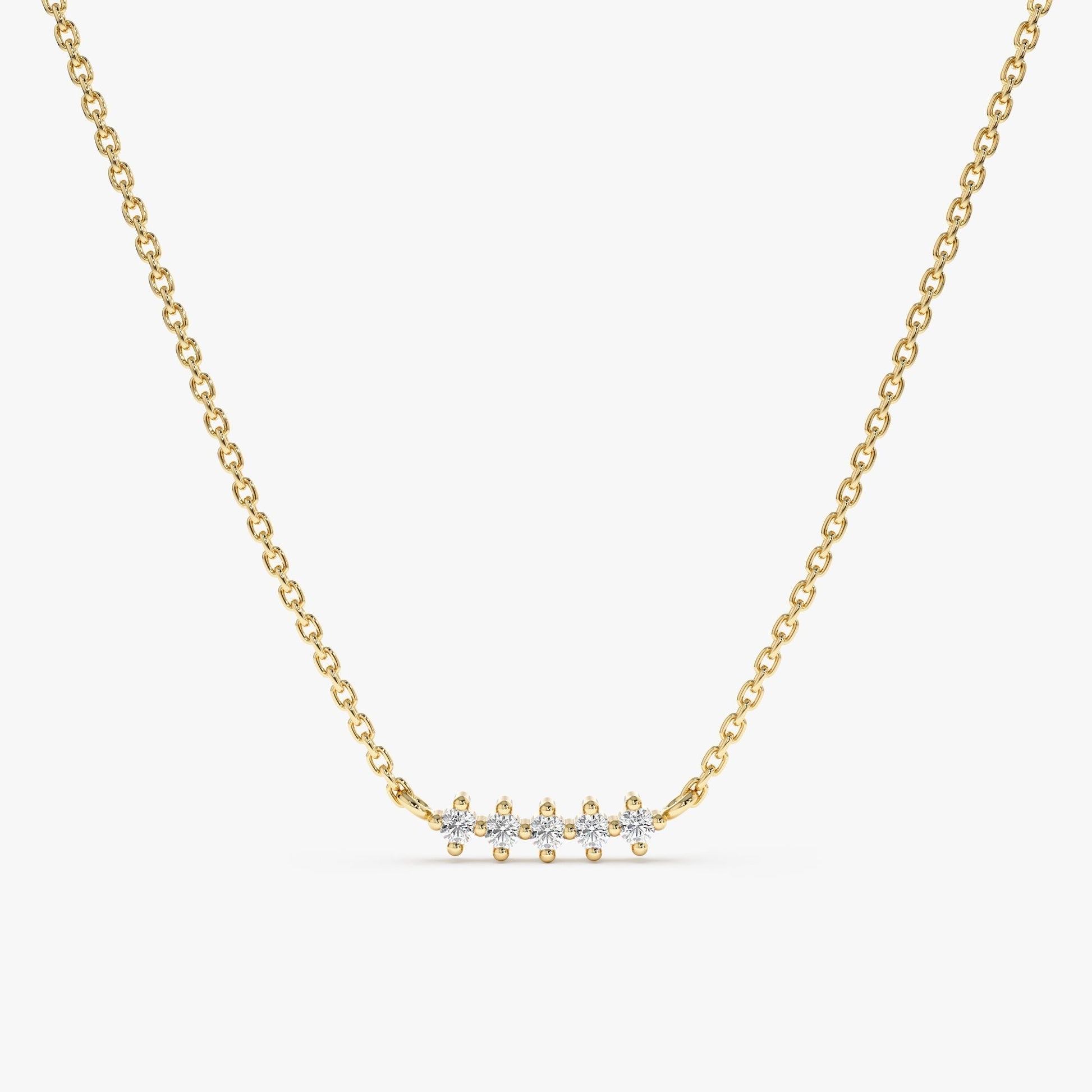 1.0 CT Round Bezel Solitaire Lab Grown Diamond Necklace
