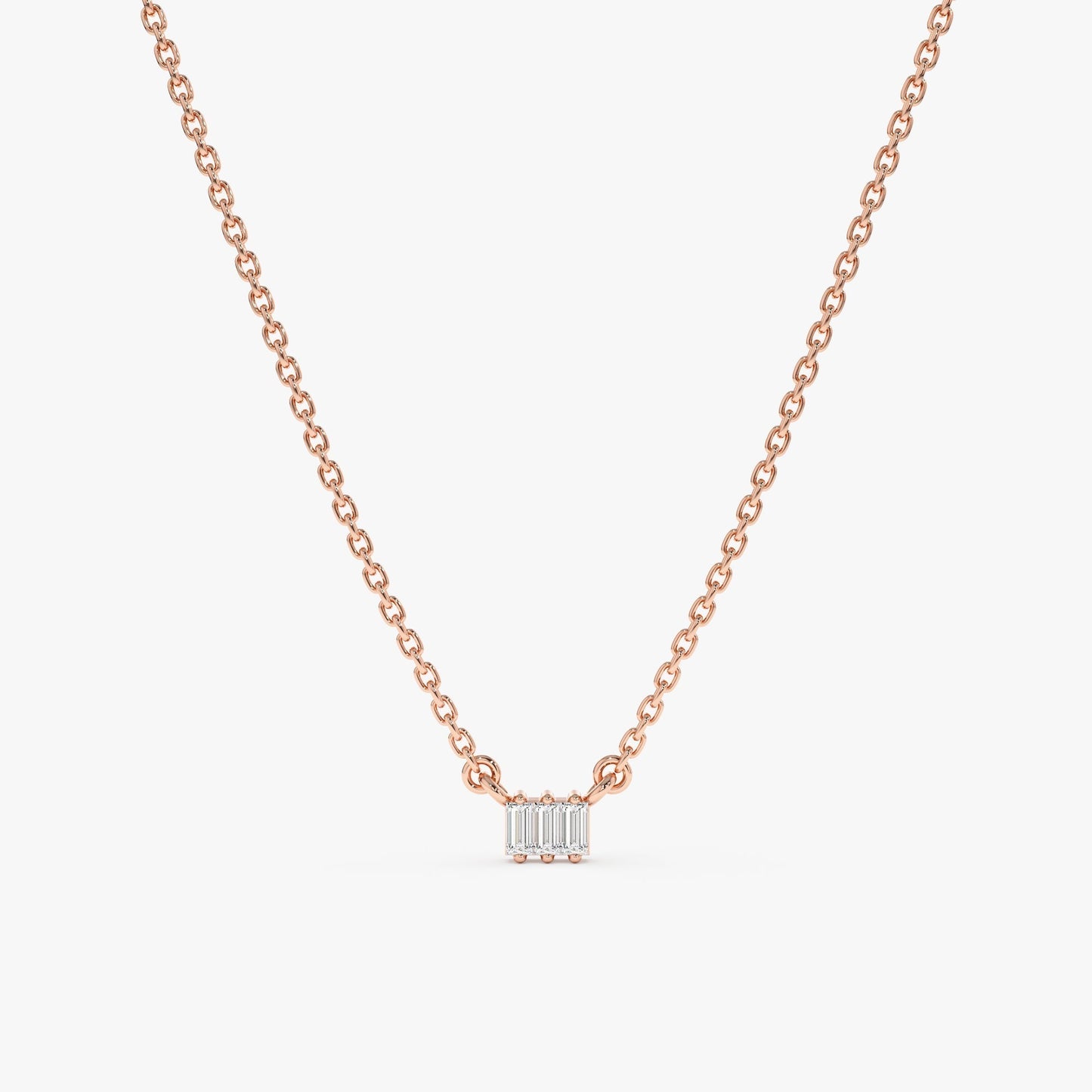 1.0 CT Round Bezel Solitaire Lab Grown Diamond Necklace