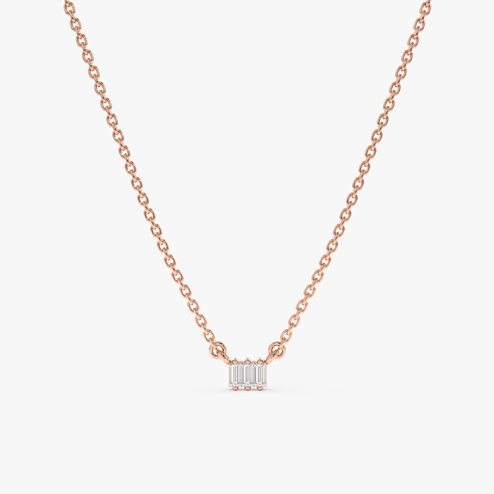 1.0 CT Round Bezel Solitaire Lab Grown Diamond Necklace