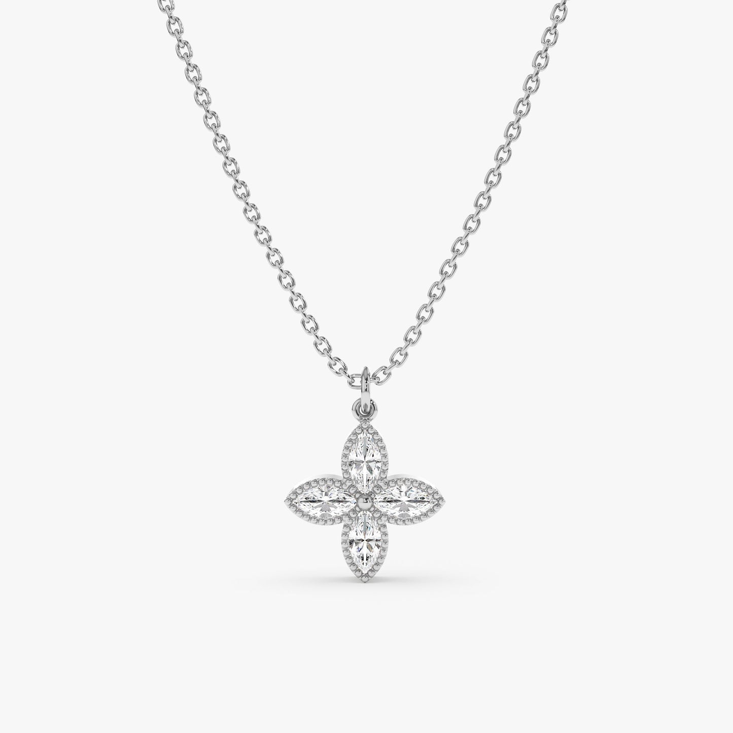 1.0 CT Round Bezel Solitaire Lab Grown Diamond Necklace