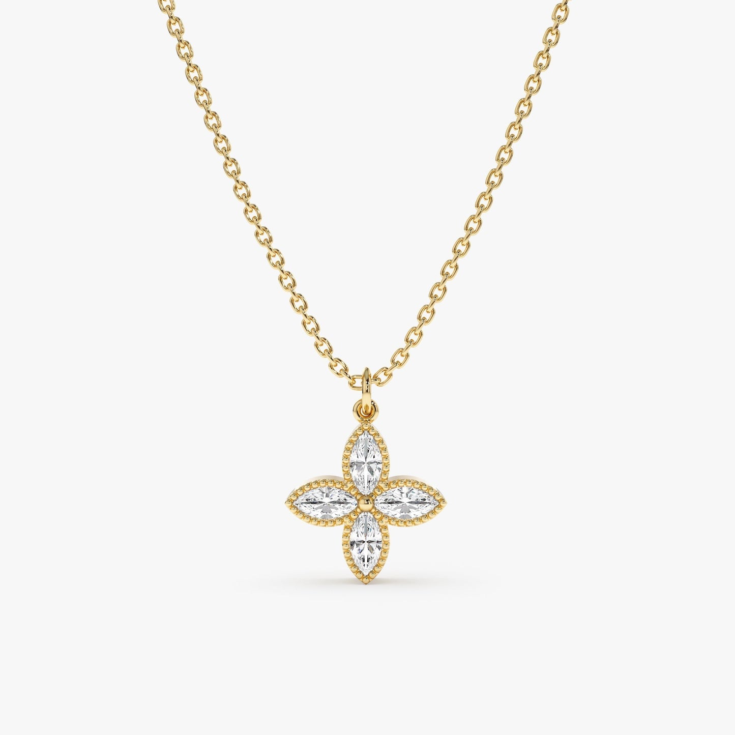 1.0 CT Round Bezel Solitaire Lab Grown Diamond Necklace