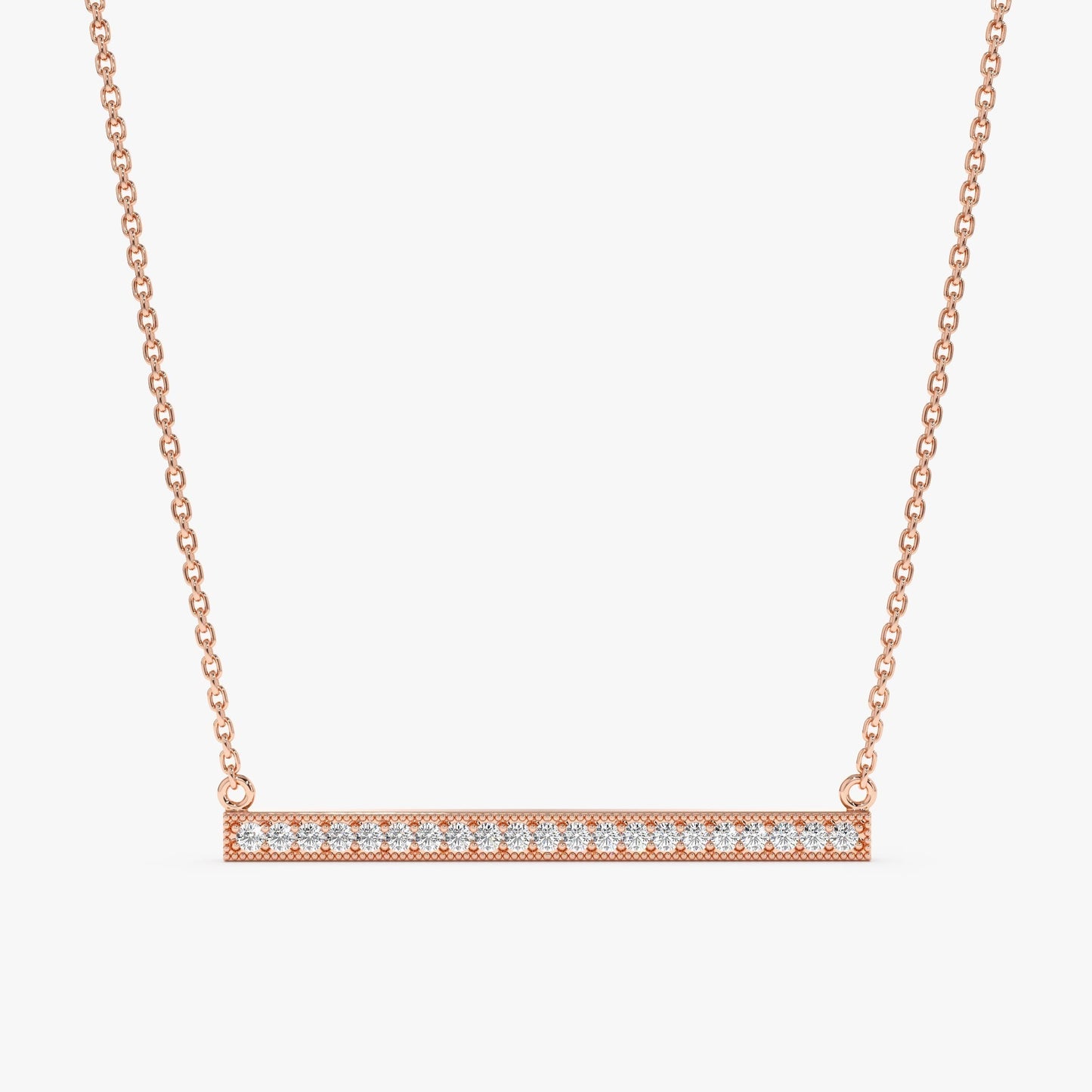1.0 CT Round Bezel Solitaire Lab Grown Diamond Necklace