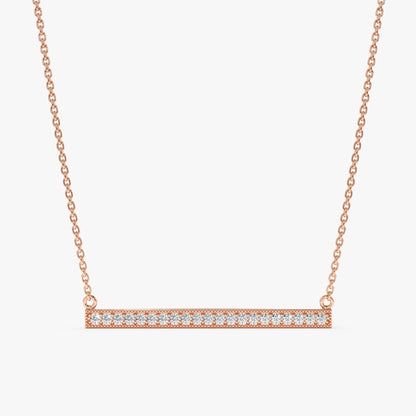 1.0 CT Round Bezel Solitaire Lab Grown Diamond Necklace
