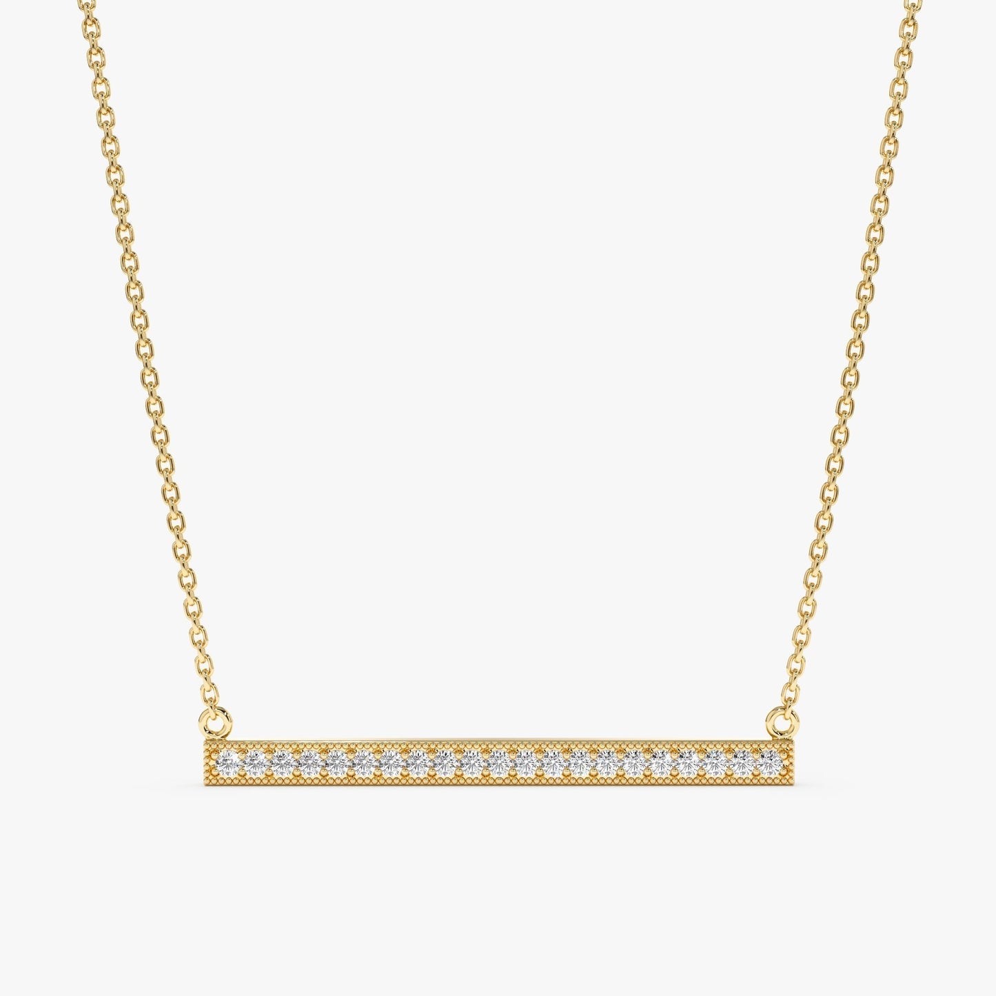 1.0 CT Round Bezel Solitaire Lab Grown Diamond Necklace