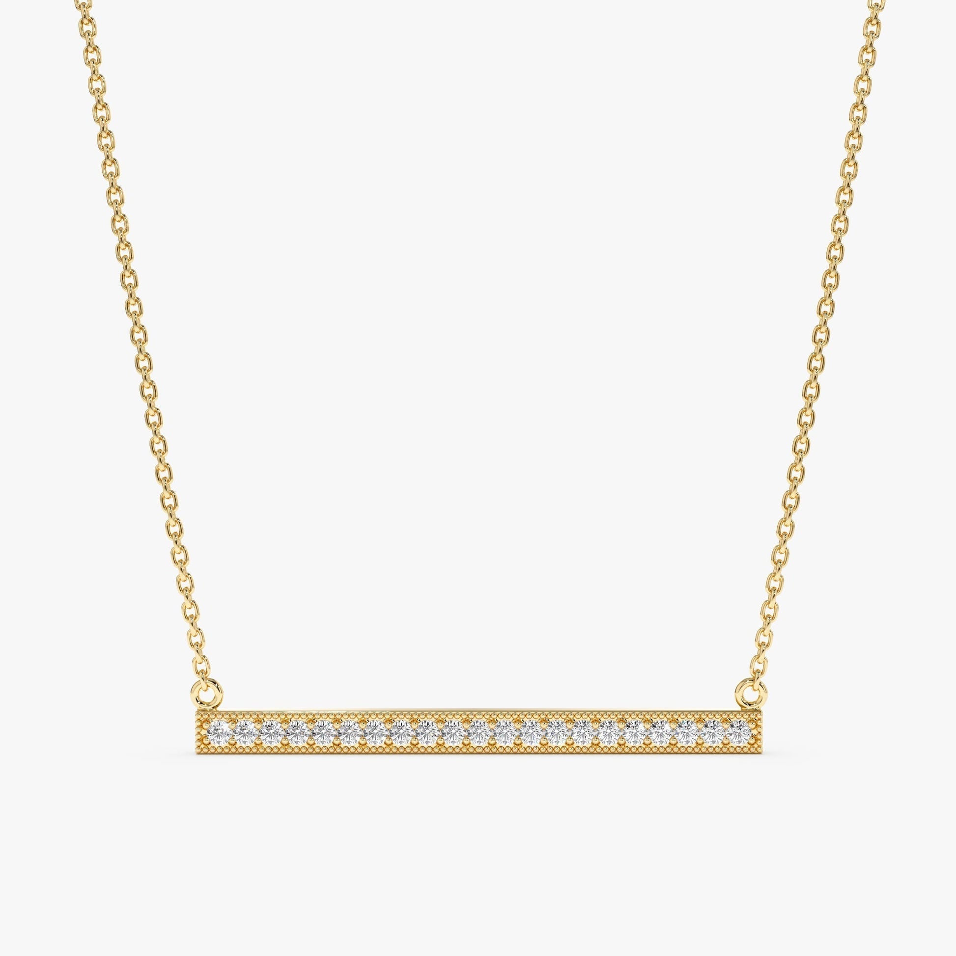 1.0 CT Round Bezel Solitaire Lab Grown Diamond Necklace
