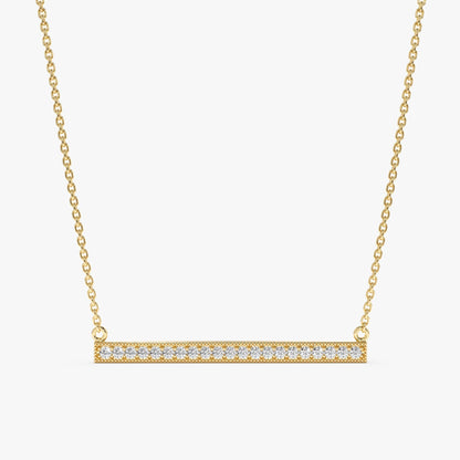 1.0 CT Round Bezel Solitaire Lab Grown Diamond Necklace