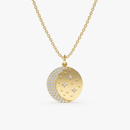 1.0 CT Round Bezel Solitaire Lab Grown Diamond Necklace