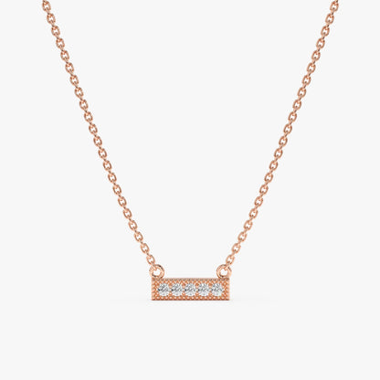 1.0 CT Round Bezel Solitaire Lab Grown Diamond Necklace