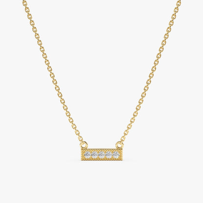 1.0 CT Round Bezel Solitaire Lab Grown Diamond Necklace