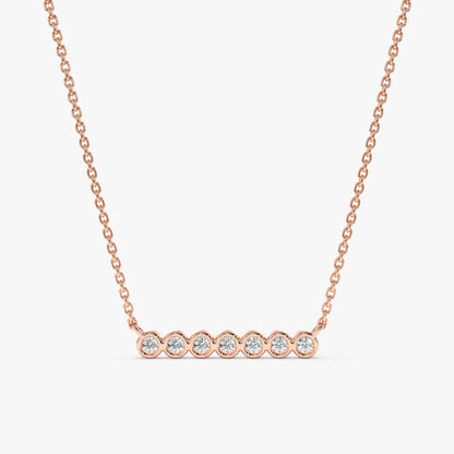1.0 CT Round Bezel Solitaire Lab Grown Diamond Necklace
