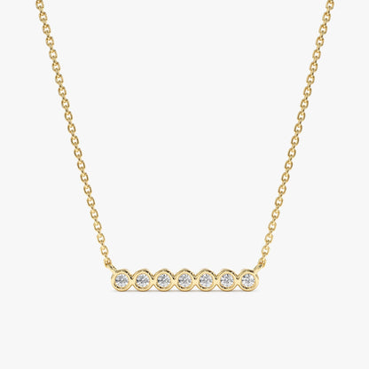 1.0 CT Round Bezel Solitaire Lab Grown Diamond Necklace