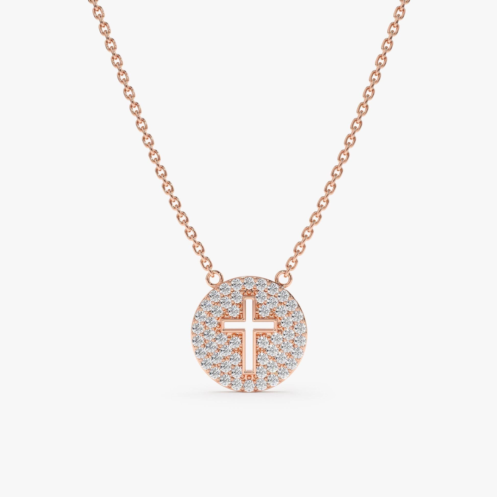 1.0 CT Round Bezel Solitaire Lab Grown Diamond Necklace