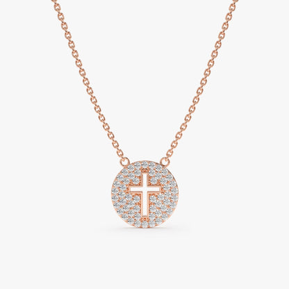 1.0 CT Round Bezel Solitaire Lab Grown Diamond Necklace