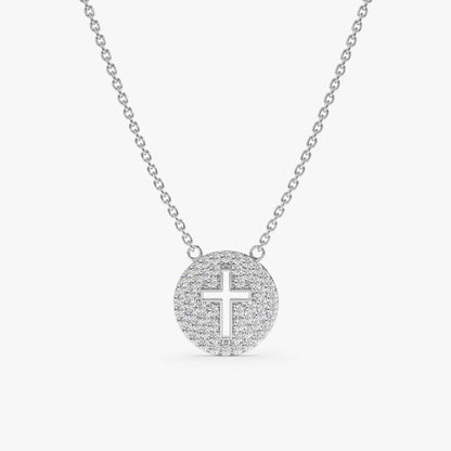 1.0 CT Round Bezel Solitaire Lab Grown Diamond Necklace