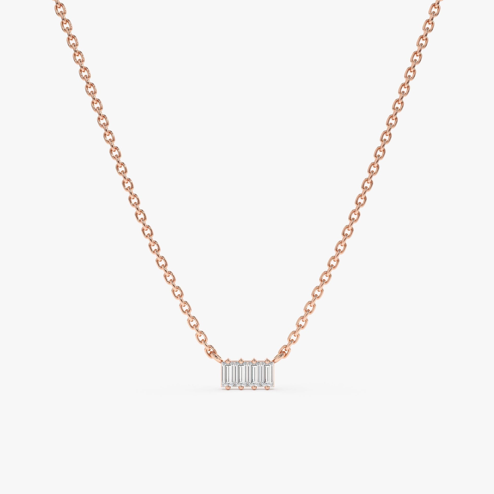 1.0 CT Round Bezel Solitaire Lab Grown Diamond Necklace