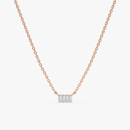 1.0 CT Round Bezel Solitaire Lab Grown Diamond Necklace