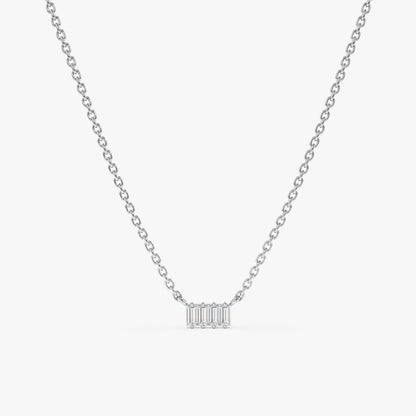 1.0 CT Round Bezel Solitaire Lab Grown Diamond Necklace