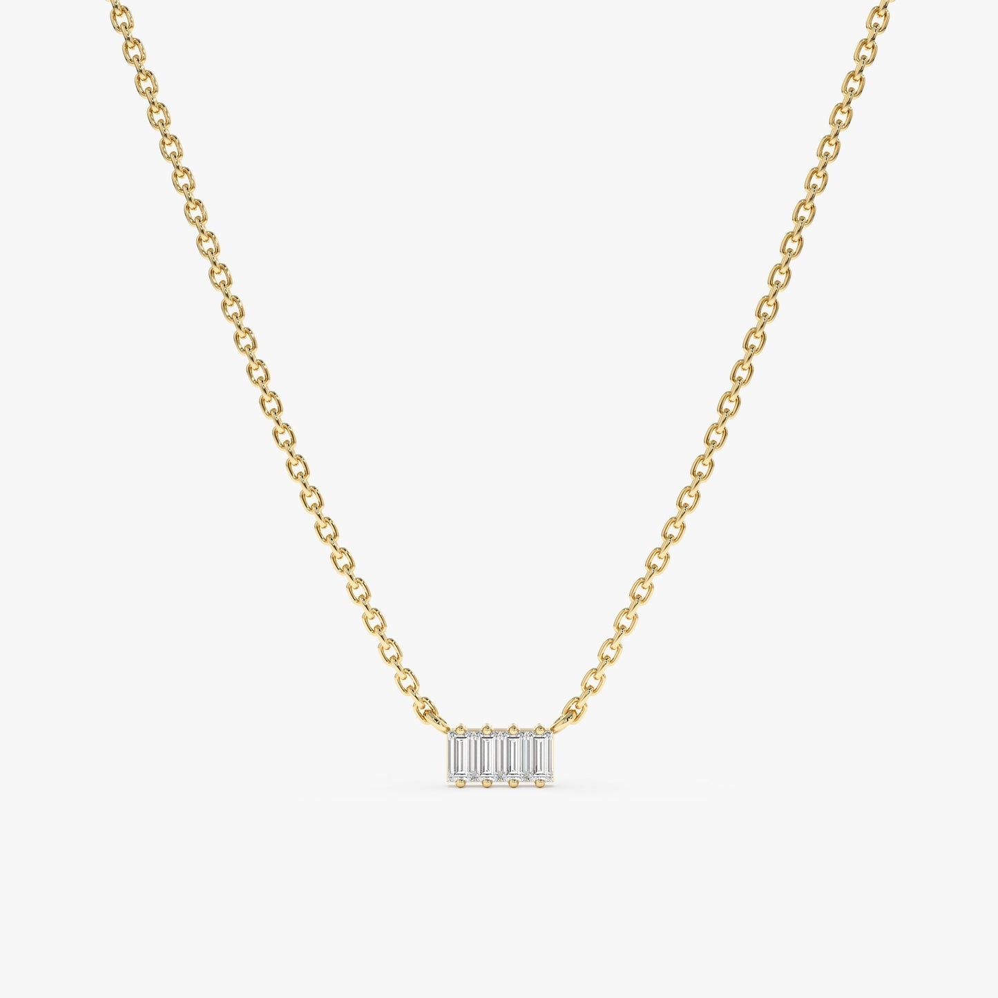 1.0 CT Round Bezel Solitaire Lab Grown Diamond Necklace
