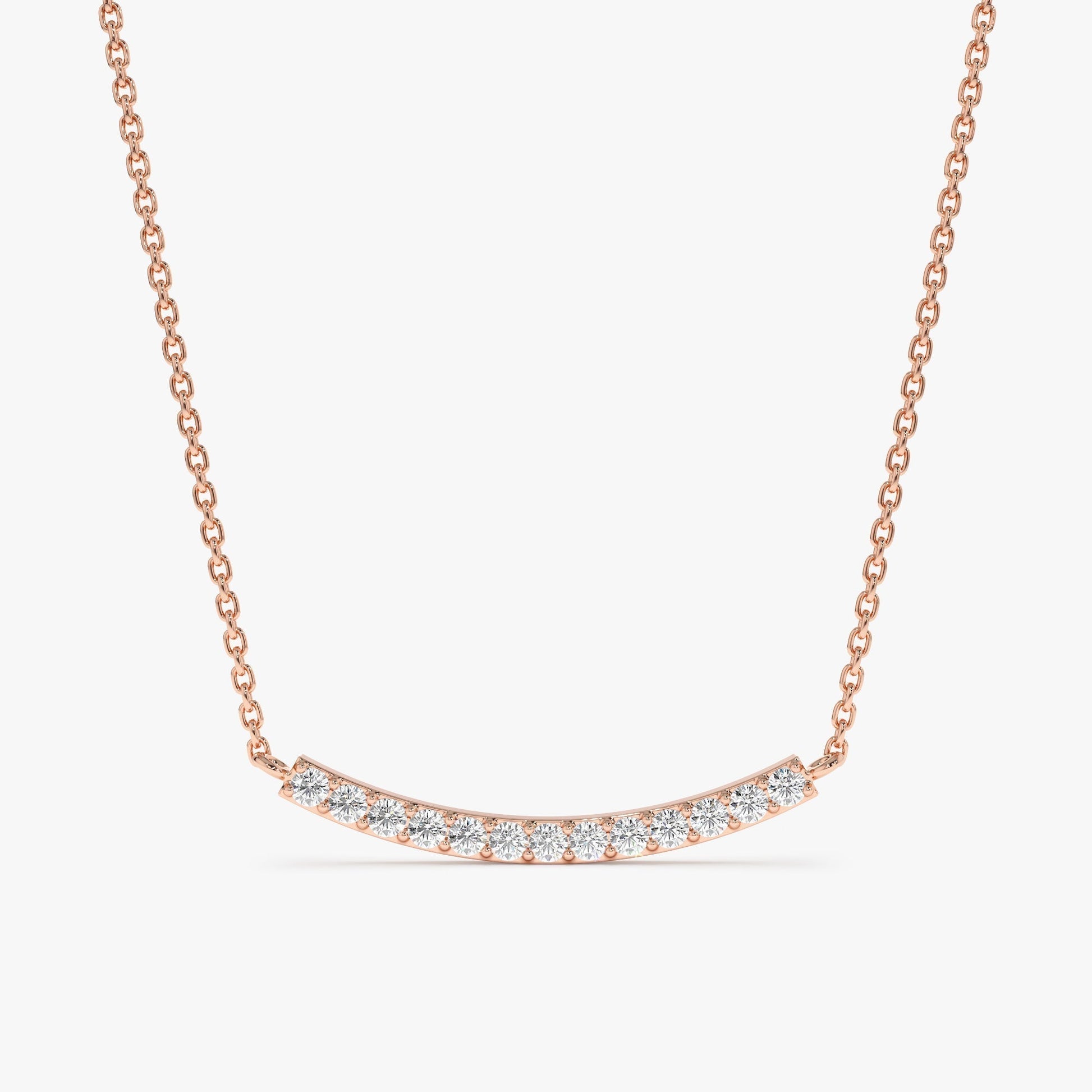 1.0 CT Round Bezel Solitaire Lab Grown Diamond Necklace