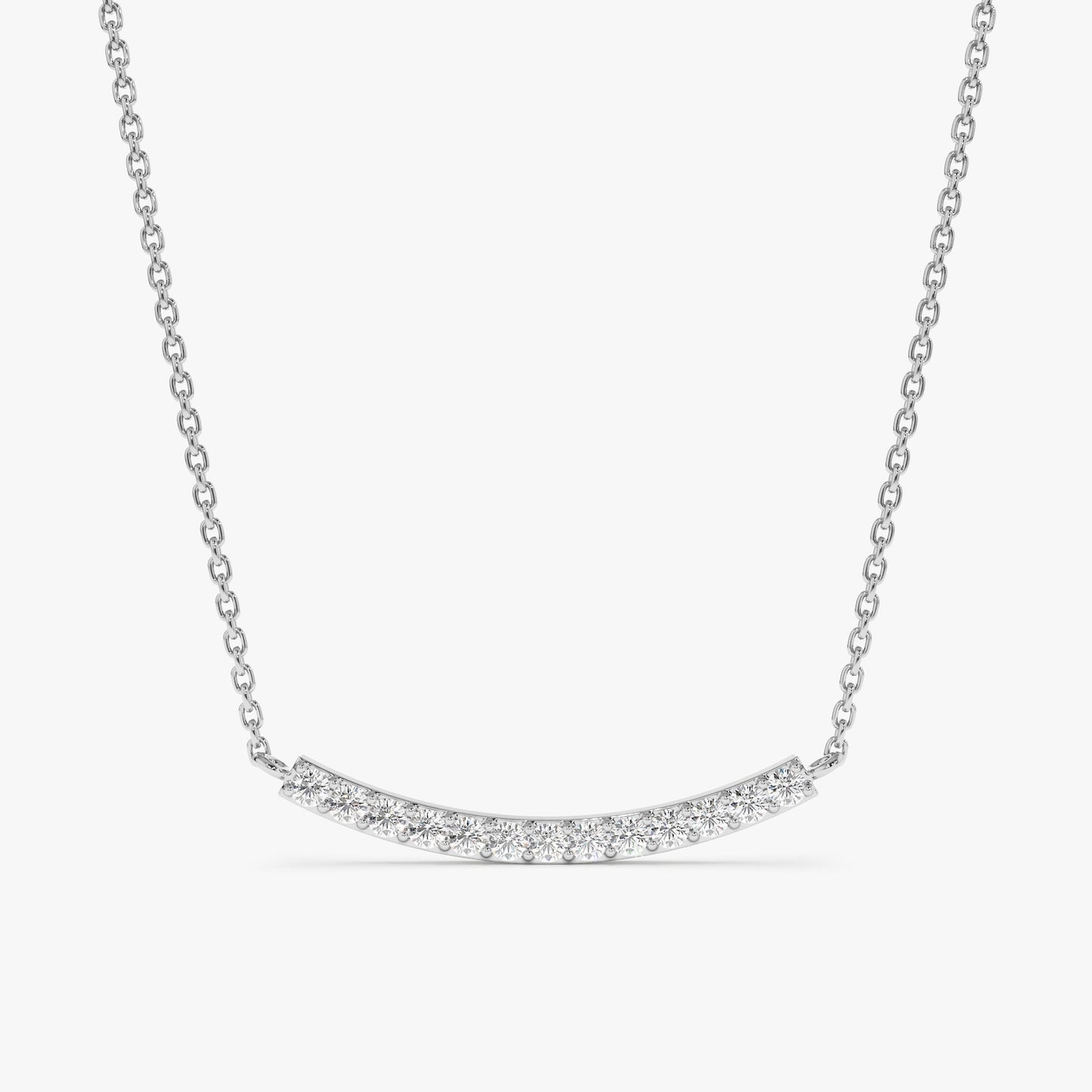 1.0 CT Round Bezel Solitaire Lab Grown Diamond Necklace
