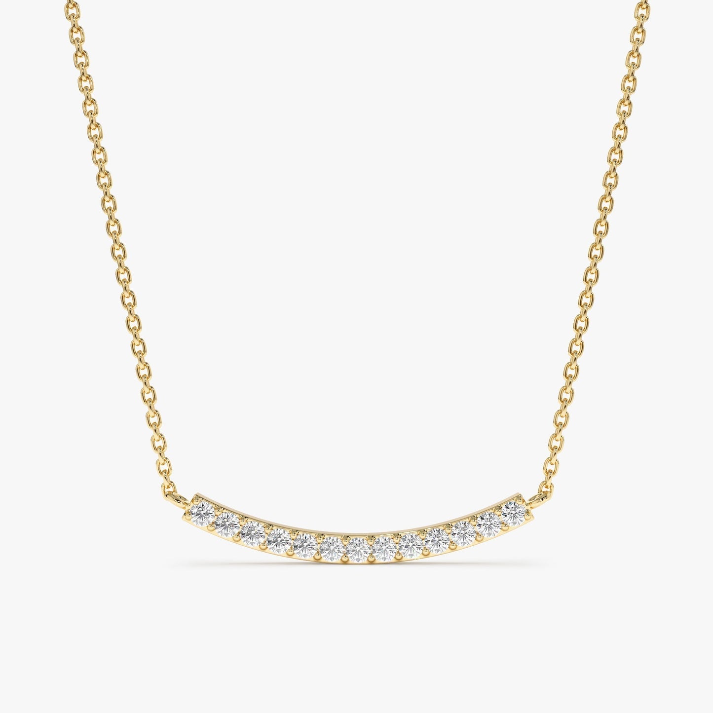 1.0 CT Round Bezel Solitaire Lab Grown Diamond Necklace