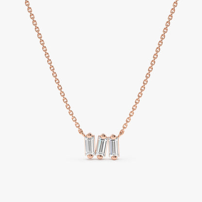 1.0 CT Round Bezel Solitaire Lab Grown Diamond Necklace