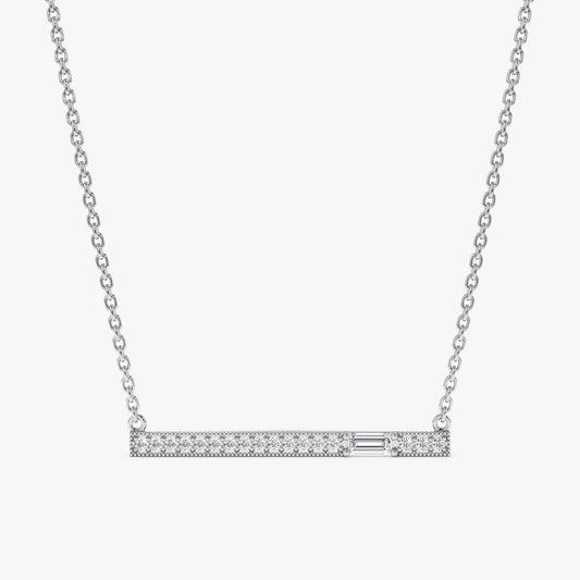 1.0 CT Round Bezel Solitaire Lab Grown Diamond Necklace