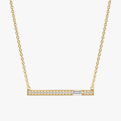 1.0 CT Round Bezel Solitaire Lab Grown Diamond Necklace