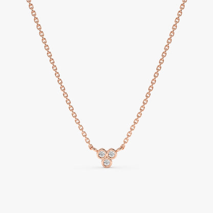 1.0 CT Round Bezel Solitaire Lab Grown Diamond Necklace