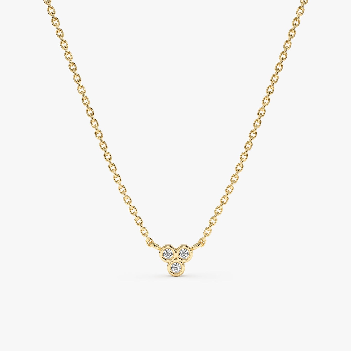 1.0 CT Round Bezel Solitaire Lab Grown Diamond Necklace