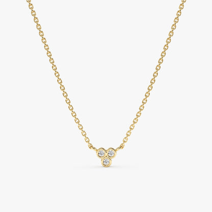 1.0 CT Round Bezel Solitaire Lab Grown Diamond Necklace