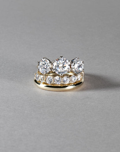Emerald Pave Engagement Ring – 1 CT Lab Grown Diamond