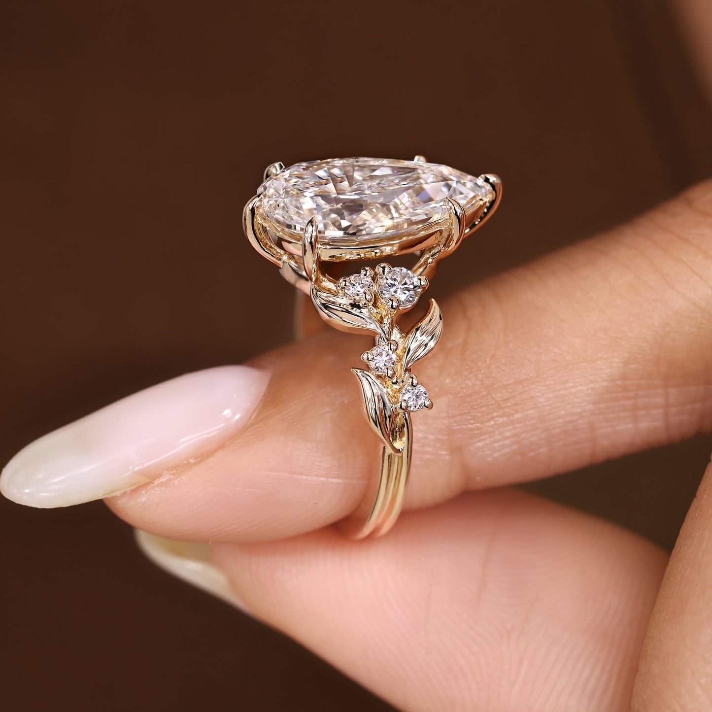Cushion Hidden Halo Lab Grown Diamond Engagement Ringg