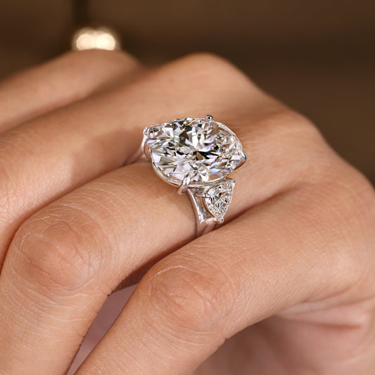 Cushion Hidden Halo Lab Grown Diamond Engagement Ring