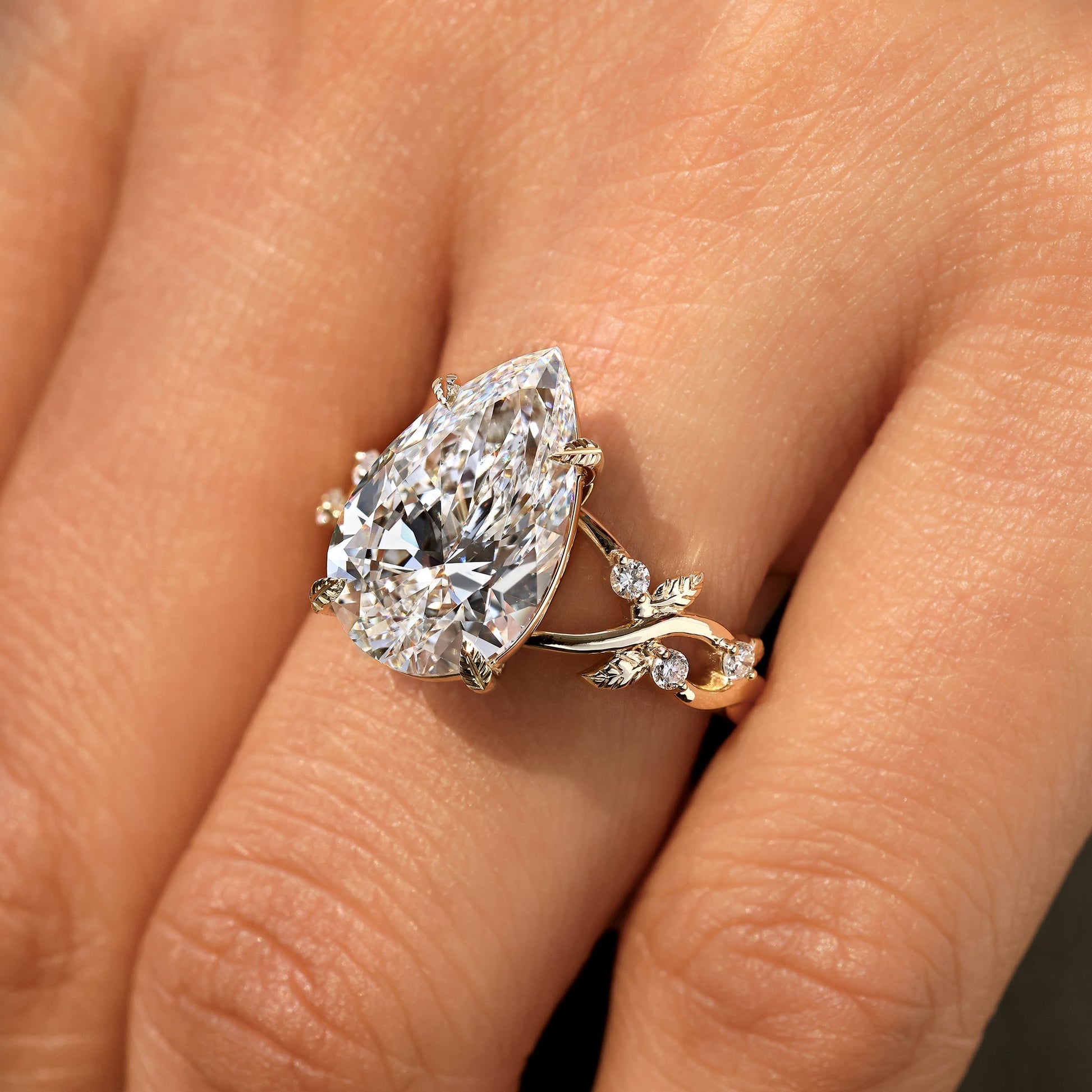 Cushion Hidden Halo Lab Grown Diamond Engagement Ring