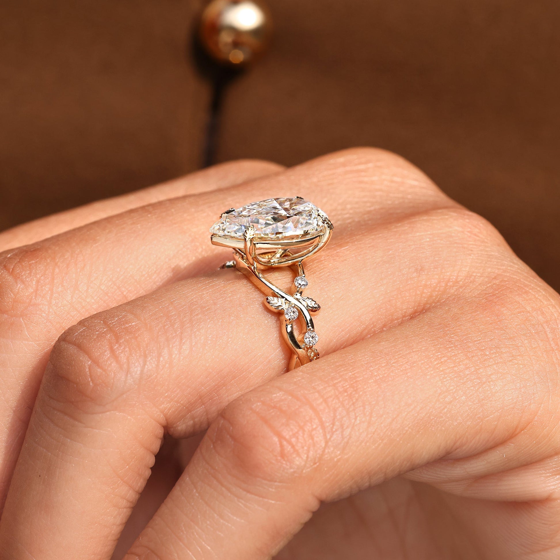 Cushion Hidden Halo Lab Grown Diamond Engagement Ring