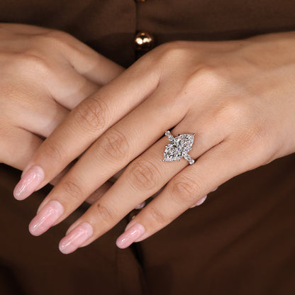 Cushion Hidden Halo Lab Grown Diamond Engagement Ring