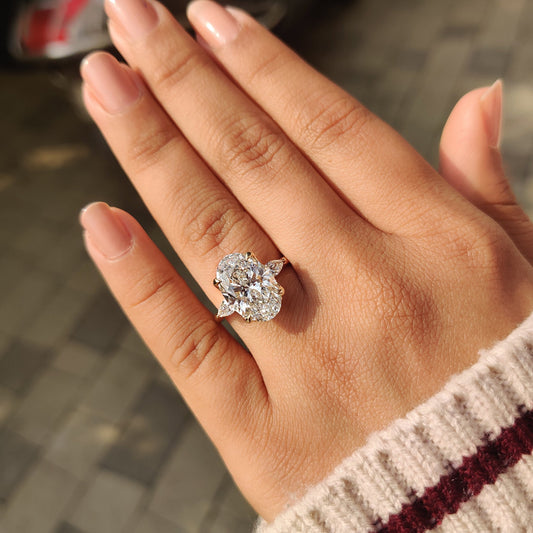 Cushion Hidden Halo Lab Grown Diamond Engagement Ring