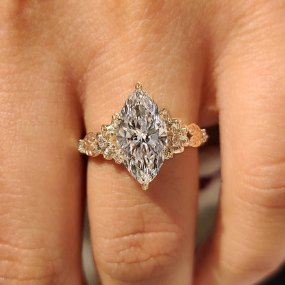 Cushion Hidden Halo Lab Grown Diamond Engagement Ring