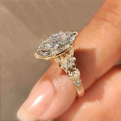 Cushion Hidden Halo Lab Grown Diamond Engagement Ring