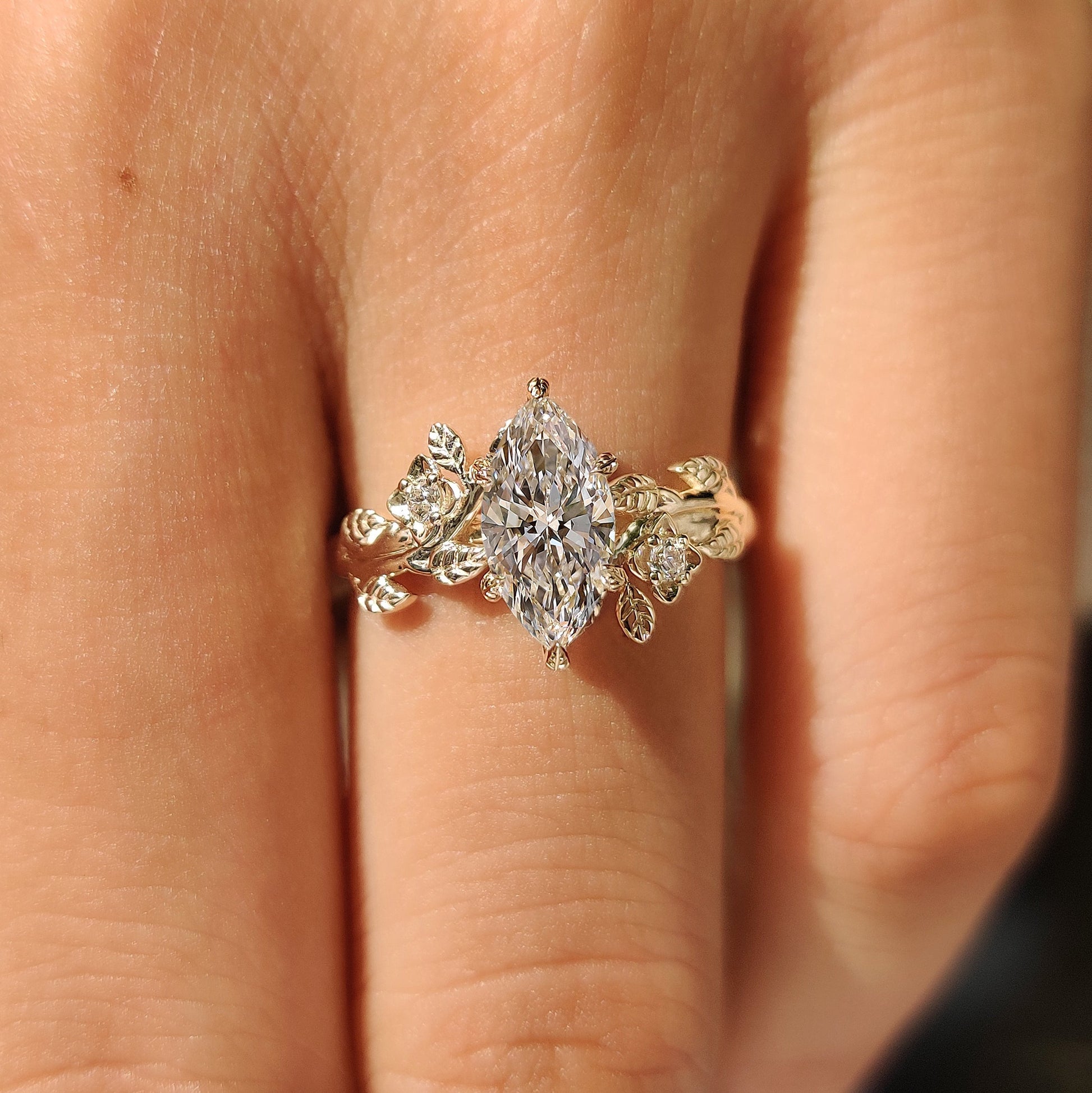 Cushion Hidden Halo Lab Grown Diamond Engagement Ring
