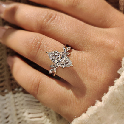 Cushion Hidden Halo Lab Grown Diamond Engagement Ring