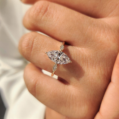 Cushion Hidden Halo Lab Grown Diamond Engagement Ring